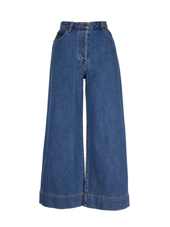 The Row Denim - THE ROW Edna Indigo Wide Leg Jean, size 8
